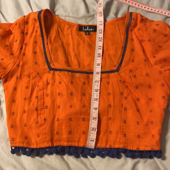 New lulus crop top pom Pom shirt: - Picture 8 of 9
